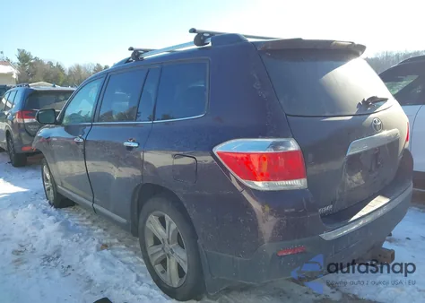 2013 Toyota Highlander Limited V6 from USA, damaged, VIN 5TDDK3EH7DS191351